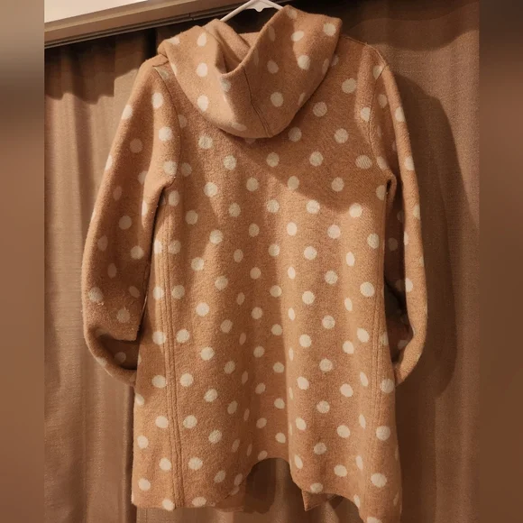 Anthropologie Field Flower 100% Wool Sweater Coat Hooded Knit Women's Size S - Picture 3 of 9